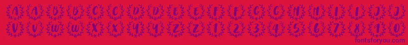 CAPS Font by 7NTypes Font – Purple Fonts on Red Background