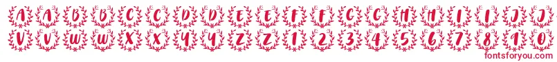 CAPS Font by 7NTypes-fontti – punaiset fontit valkoisella taustalla