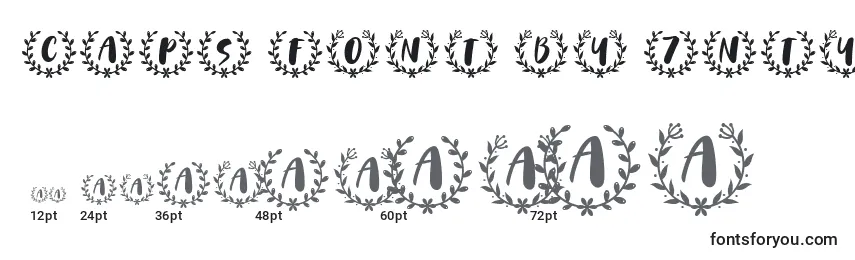 Размеры шрифта CAPS Font by 7NTypes