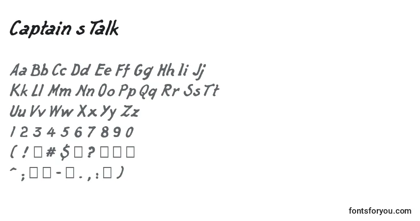 Captain s Talk Font – alphabet, numbers, special characters