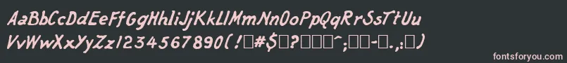 Шрифт Captain s Talk – розовые шрифты на чёрном фоне