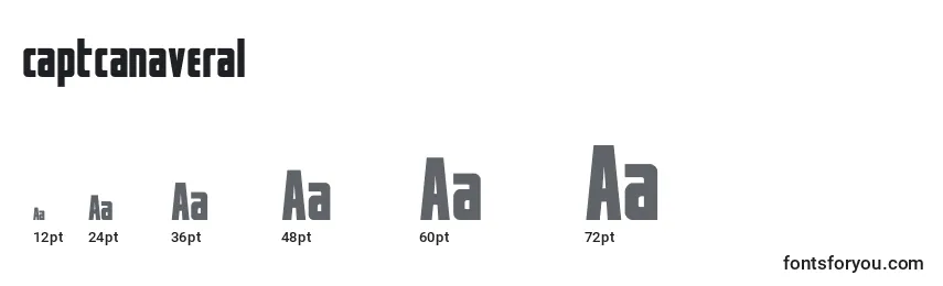 Captcanaveral Font Sizes