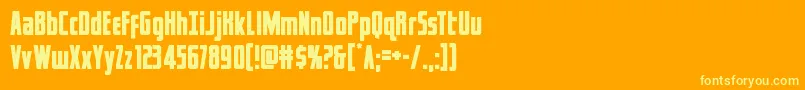 captcanaveral Font – Yellow Fonts on Orange Background