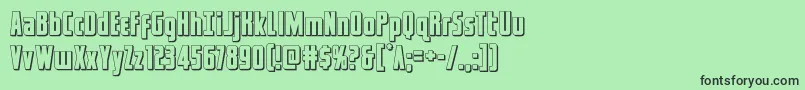 captcanaveral3d Font – Black Fonts on Green Background