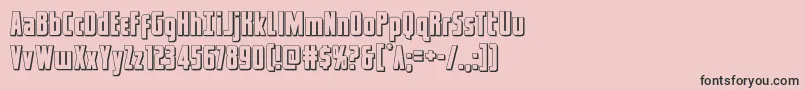 captcanaveral3d Font – Black Fonts on Pink Background