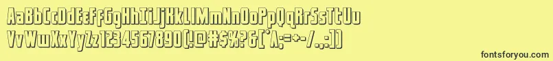 captcanaveral3d Font – Black Fonts on Yellow Background