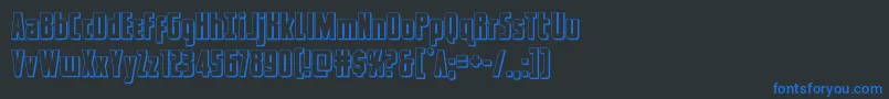 captcanaveral3d Font – Blue Fonts on Black Background