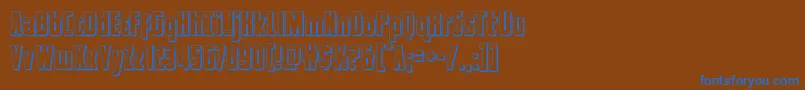 captcanaveral3d Font – Blue Fonts on Brown Background
