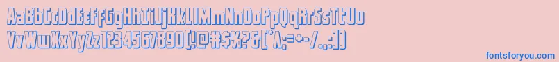 captcanaveral3d Font – Blue Fonts on Pink Background