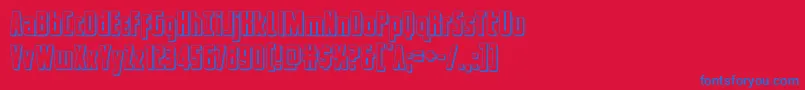 captcanaveral3d Font – Blue Fonts on Red Background