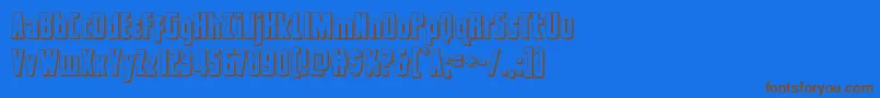 captcanaveral3d Font – Brown Fonts on Blue Background