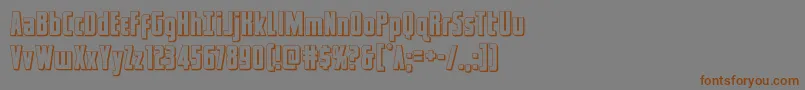 captcanaveral3d Font – Brown Fonts on Gray Background