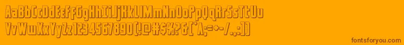 captcanaveral3d Font – Brown Fonts on Orange Background