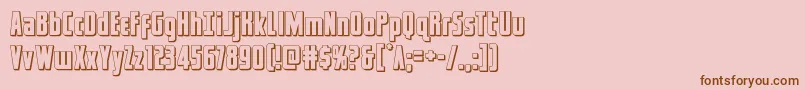 captcanaveral3d Font – Brown Fonts on Pink Background