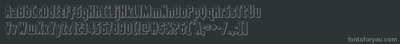 captcanaveral3d Font – Gray Fonts on Black Background