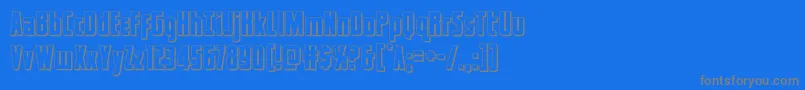 captcanaveral3d Font – Gray Fonts on Blue Background