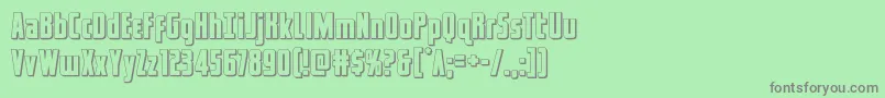 captcanaveral3d Font – Gray Fonts on Green Background