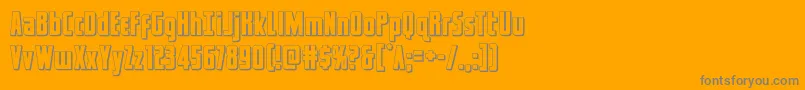 captcanaveral3d Font – Gray Fonts on Orange Background