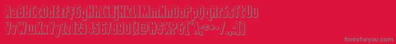 captcanaveral3d Font – Gray Fonts on Red Background