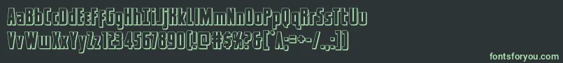 captcanaveral3d Font – Green Fonts on Black Background