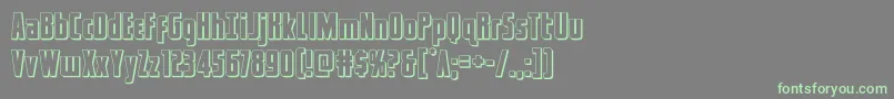 captcanaveral3d Font – Green Fonts on Gray Background