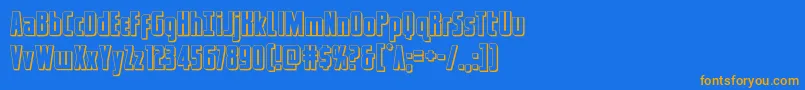 captcanaveral3d Font – Orange Fonts on Blue Background