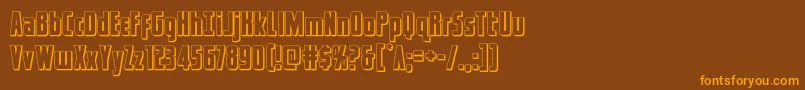 captcanaveral3d Font – Orange Fonts on Brown Background