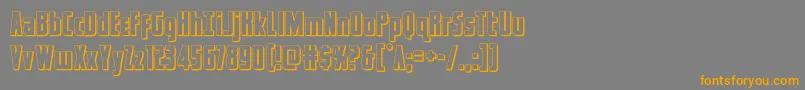 captcanaveral3d Font – Orange Fonts on Gray Background