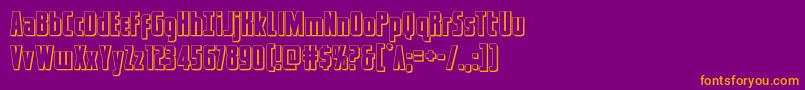 captcanaveral3d Font – Orange Fonts on Purple Background