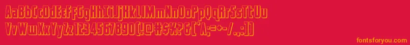 captcanaveral3d Font – Orange Fonts on Red Background