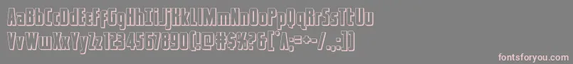 captcanaveral3d Font – Pink Fonts on Gray Background