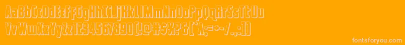 captcanaveral3d Font – Pink Fonts on Orange Background