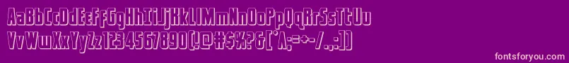 captcanaveral3d Font – Pink Fonts on Purple Background