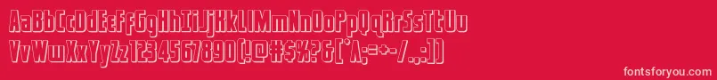 captcanaveral3d Font – Pink Fonts on Red Background