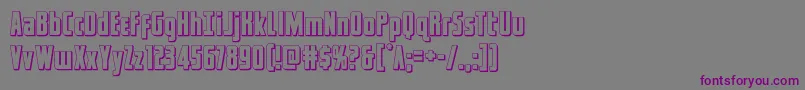 captcanaveral3d Font – Purple Fonts on Gray Background