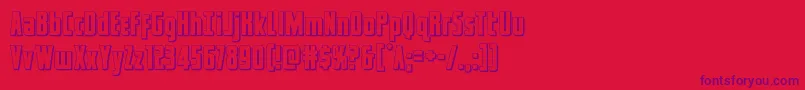 captcanaveral3d Font – Purple Fonts on Red Background