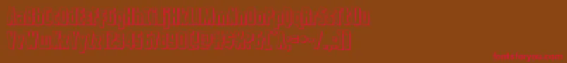 captcanaveral3d Font – Red Fonts on Brown Background