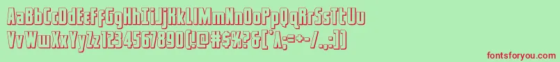 captcanaveral3d Font – Red Fonts on Green Background