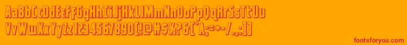captcanaveral3d Font – Red Fonts on Orange Background