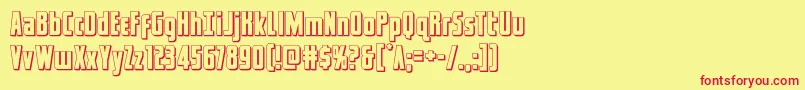 captcanaveral3d Font – Red Fonts on Yellow Background
