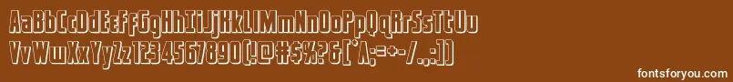 captcanaveral3d Font – White Fonts on Brown Background