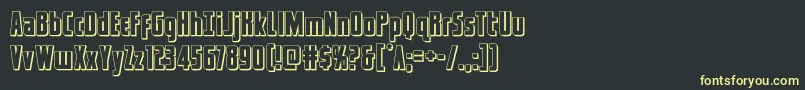 captcanaveral3d Font – Yellow Fonts on Black Background