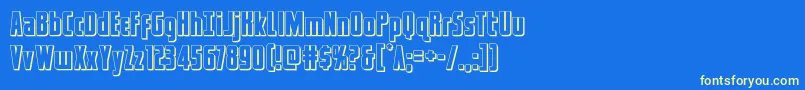 captcanaveral3d Font – Yellow Fonts on Blue Background