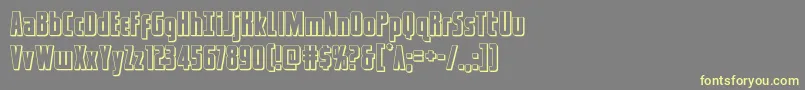 captcanaveral3d Font – Yellow Fonts on Gray Background