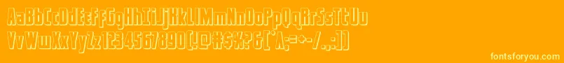 captcanaveral3d Font – Yellow Fonts on Orange Background