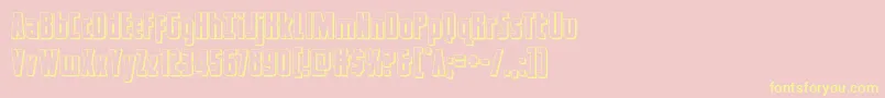captcanaveral3d Font – Yellow Fonts on Pink Background