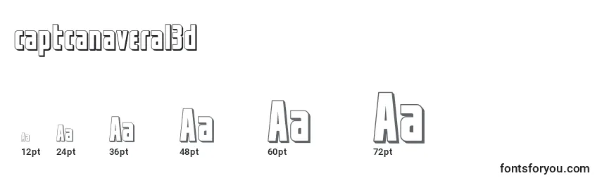 Captcanaveral3d Font Sizes