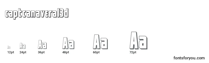 Tamaños de fuente Captcanaveral3d
