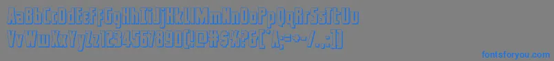 captcanaveral3d Font – Blue Fonts on Gray Background