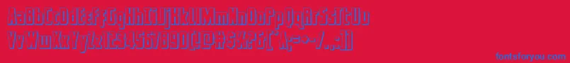 captcanaveral3d Font – Blue Fonts on Red Background